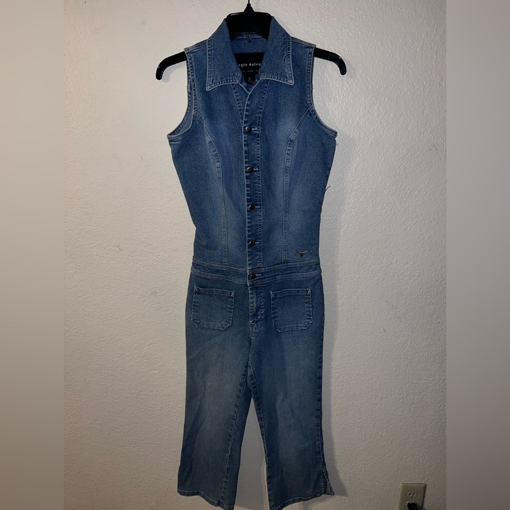 Vintage Vintage Sergio Valente Denim Capri Jumpsuit  Size 27 **Pristine**